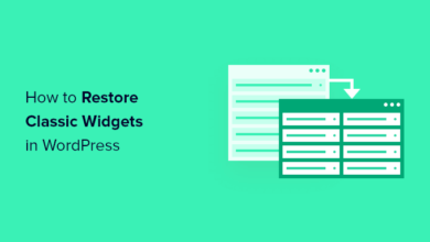 how to restore classic widgets in wordpress og میز وردپرس